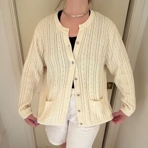 Vintage boxy cardigan with gorgeous silver buttons